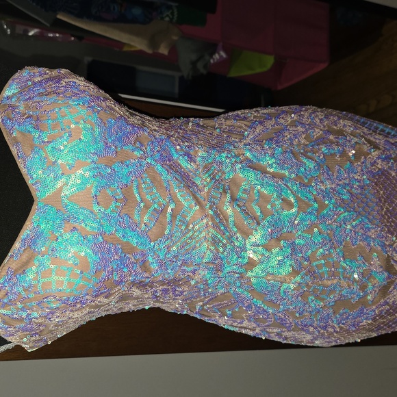 Elegant Sequin Lace Prom Dress - Picture 1 of 5